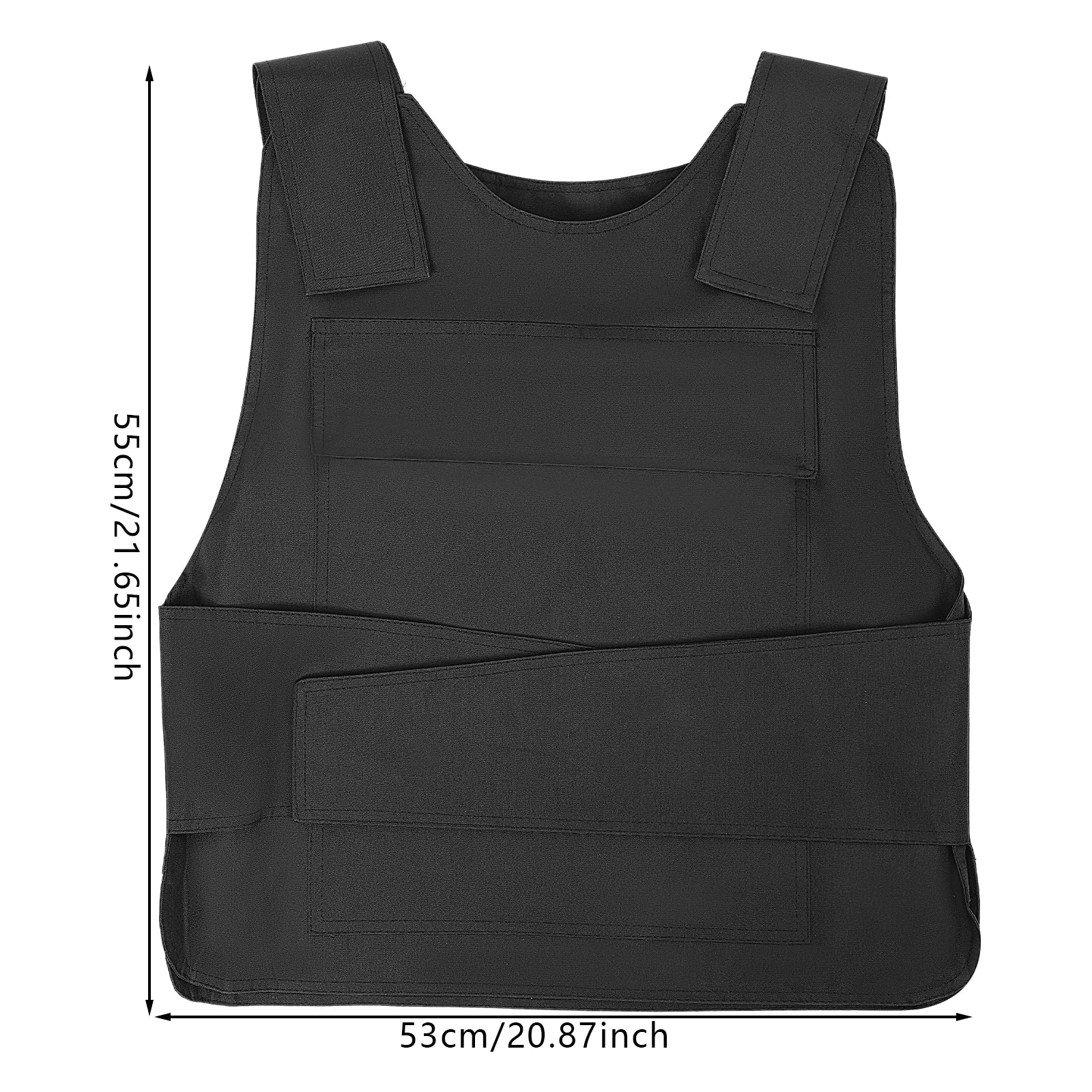 21,65 * 20,87 Zoll Outdoor-Schutzweste aus Manganstahl, verstellbare Sicherheitstraining-Schutzweste für Sicherheitspersonal Pol