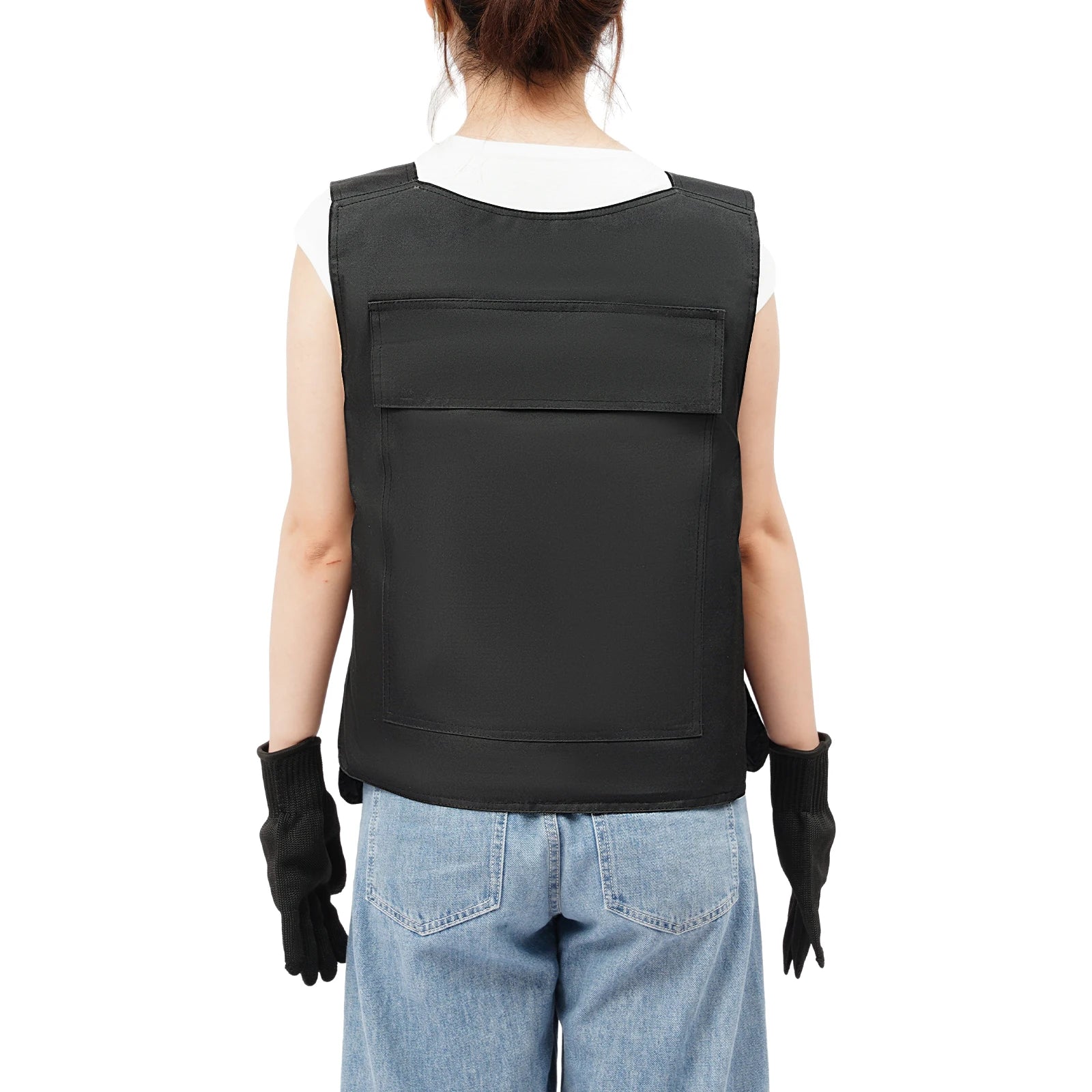 21,65 * 20,87 Zoll Outdoor-Schutzweste aus Manganstahl, verstellbare Sicherheitstraining-Schutzweste für Sicherheitspersonal Pol