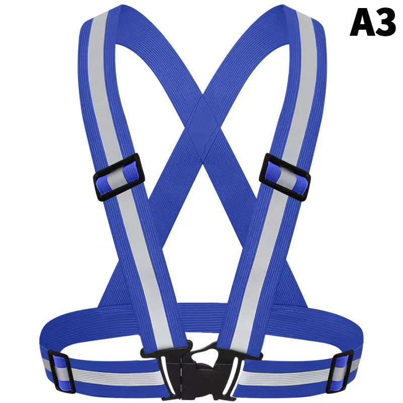 1 Pc Highlight Reflektierende Riemen Nacht Laufen Reiten Kleidung Weste Einstellbare Sicherheits Weste Elastische Band Für Erwachsene Und Kinder