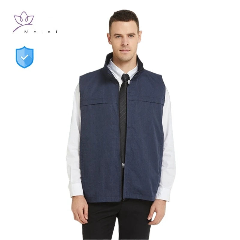 Anti-Strahlung Metall faser Weste High Neck schützen Schilddrüse Kommunikation Basisstation elektro magnetische Strahlung Abschirmung Kleidung