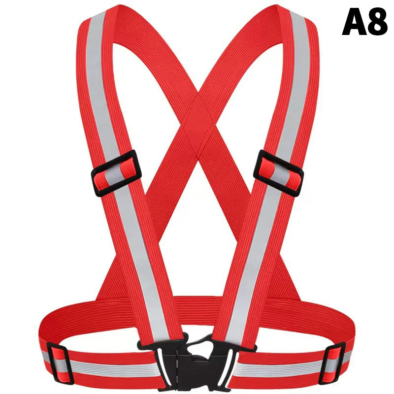 1 Pc Highlight Reflektierende Riemen Nacht Laufen Reiten Kleidung Weste Einstellbare Sicherheits Weste Elastische Band Für Erwachsene Und Kinder